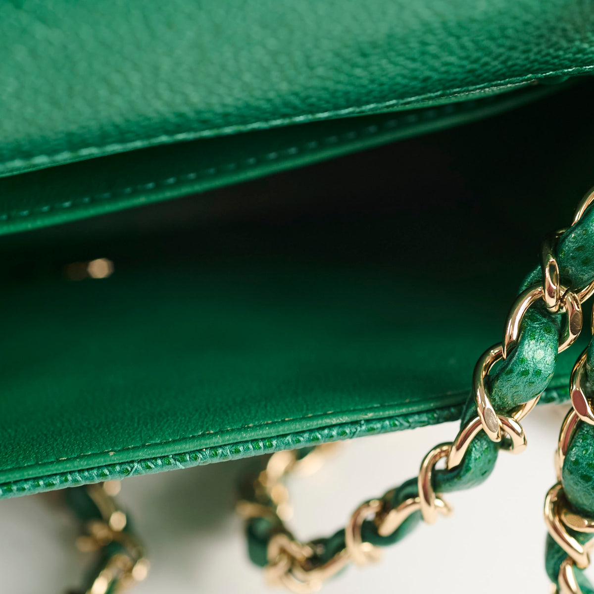 Chanel Mini Square Caviar 18S Iridescent Green - photo 10