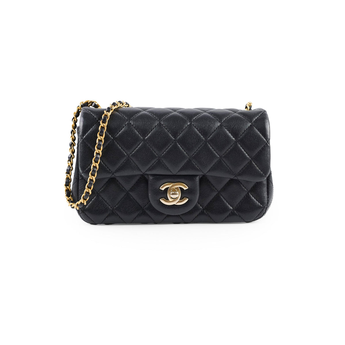 Chanel Rectangle Mini Gold Ball Black Lambskin GHW - photo 1