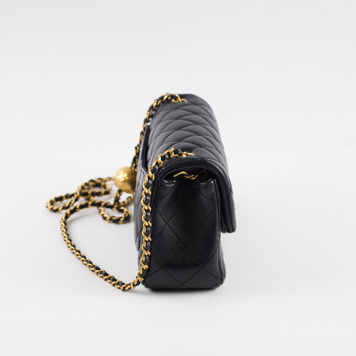 Chanel Rectangle Mini Gold Ball Black Lambskin GHW - photo 2