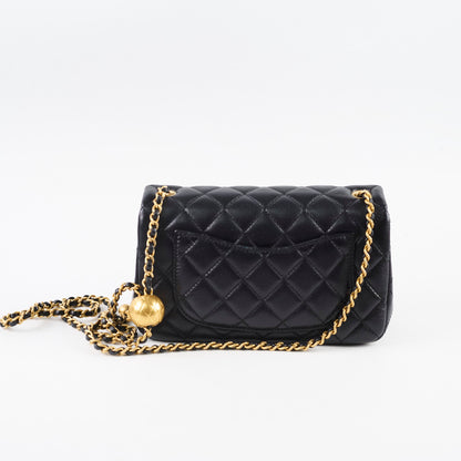 Chanel Rectangle Mini Gold Ball Black Lambskin GHW - photo 3