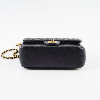 Chanel Rectangle Mini Gold Ball Black Lambskin GHW - photo 4