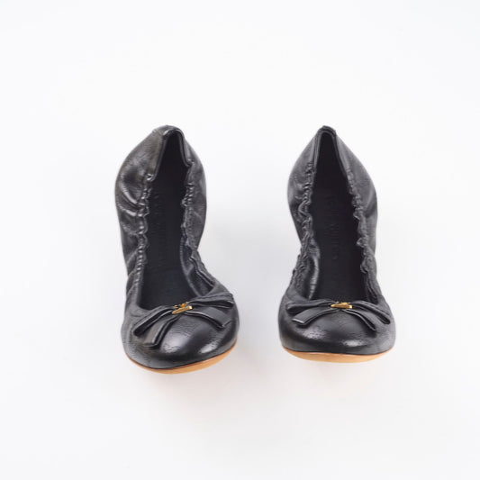 Louis Vuitton Flat Ballerina Shoes Size 35.5 Black - photo 2