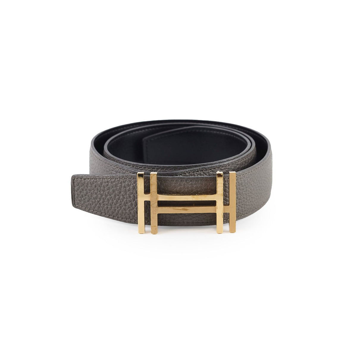 Hermes H au Carre Belt Buckle & Reversible Leather Strap 32mm size 80 - photo 1