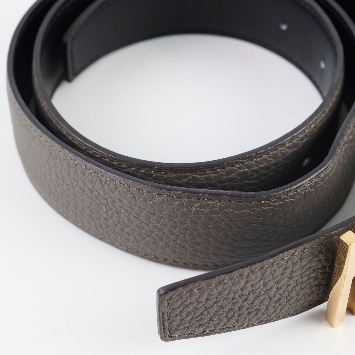 Hermes H au Carre Belt Buckle & Reversible Leather Strap 32mm size 80 - photo 3