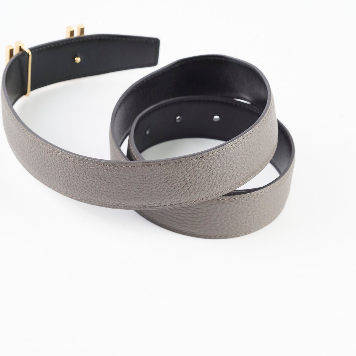 Hermes H au Carre Belt Buckle & Reversible Leather Strap 32mm size 80 - photo 5