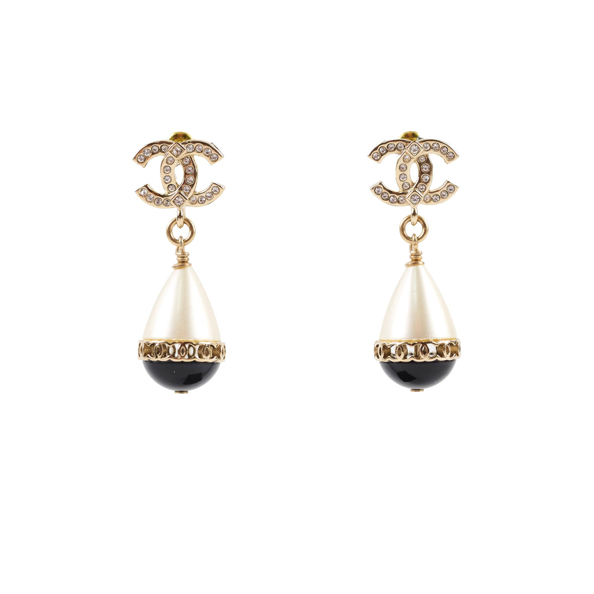 Chanel CC Logo Pearl Earrings - photo 1