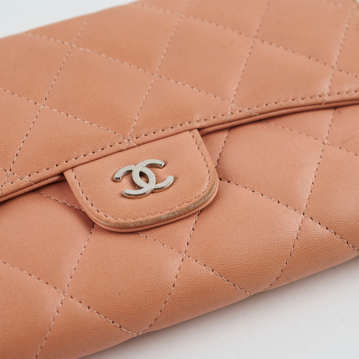 Chanel Lambskin Long Wallet Peach - photo 15
