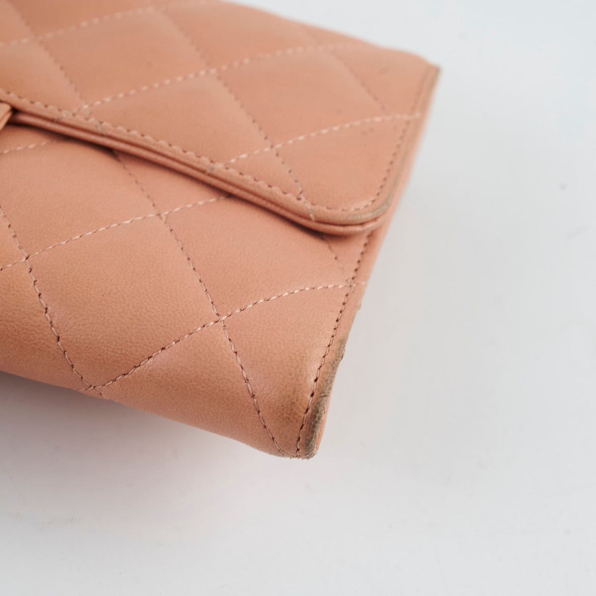 Chanel Lambskin Long Wallet Peach - photo 16