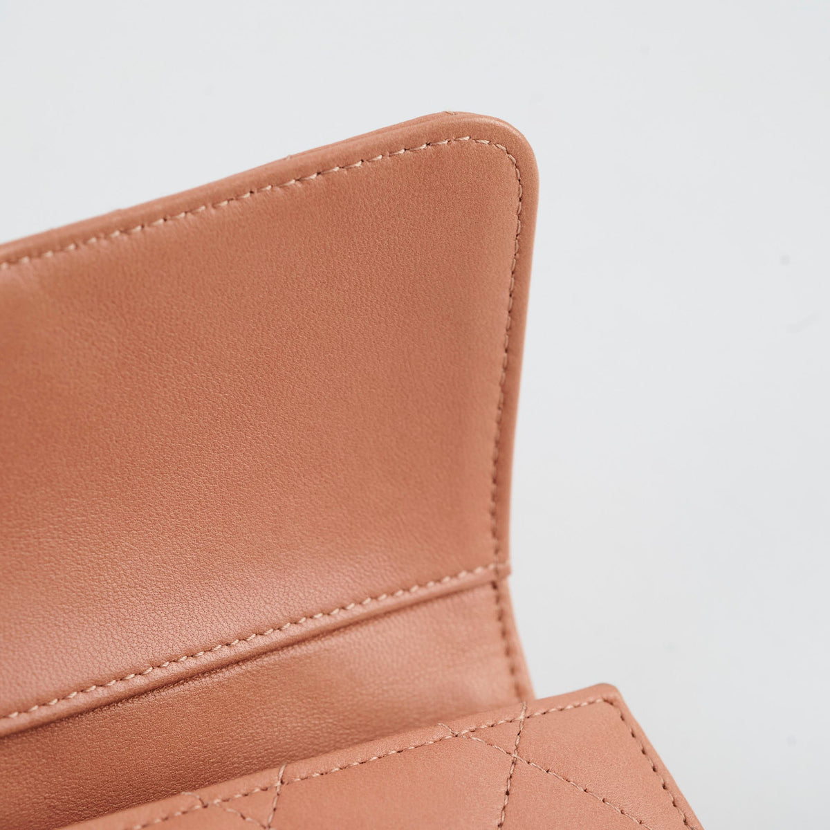 Chanel Lambskin Long Wallet Peach - photo 6