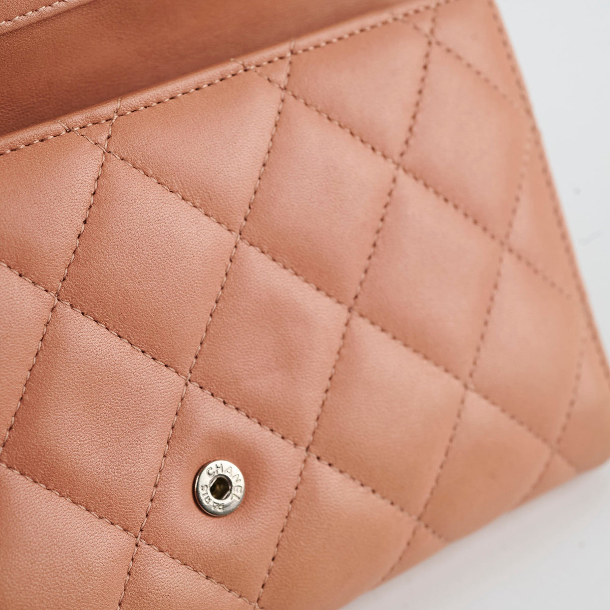 Chanel Lambskin Long Wallet Peach - photo 12