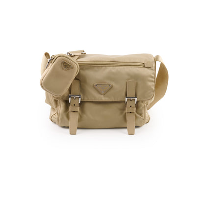 Prada Nylon Messenger Bag Light Beige - photo 1