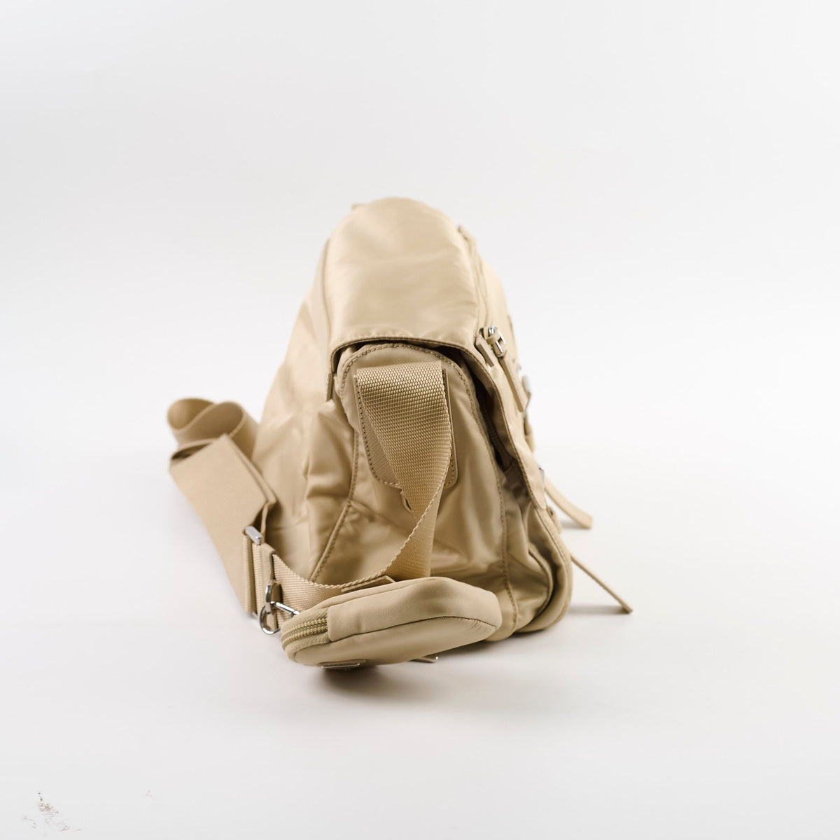 Prada Nylon Messenger Bag Light Beige - photo 3