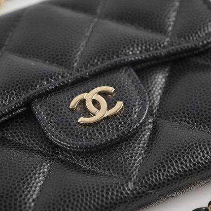 Chanel Cardholder With Chain Caviar Black - photo 6