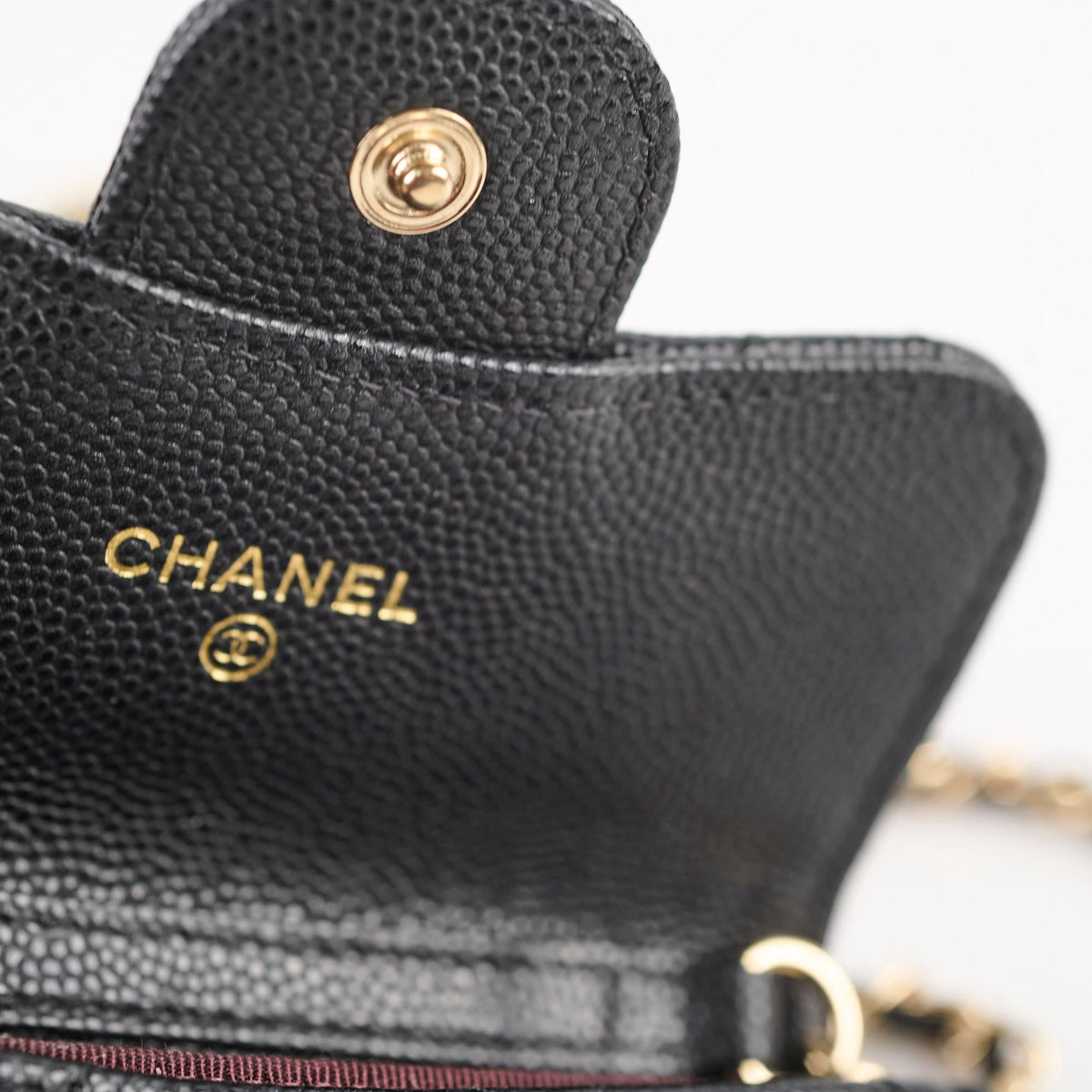 Chanel Cardholder With Chain Caviar Black - photo 7