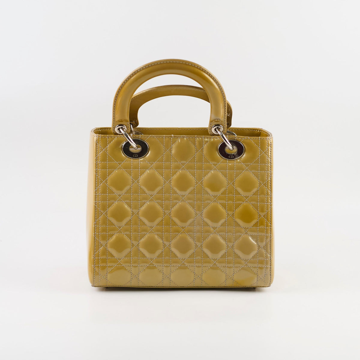 Dior Lady Dior Medium Patent Yellow/Gold - photo 3