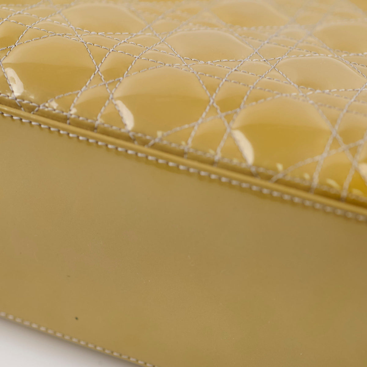 Dior Lady Dior Medium Patent Yellow/Gold - photo 11