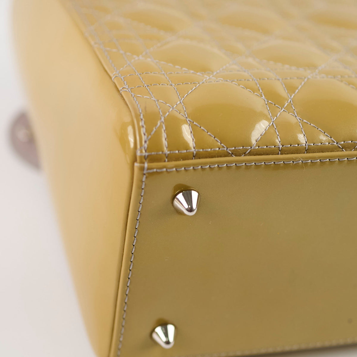 Dior Lady Dior Medium Patent Yellow/Gold - photo 9