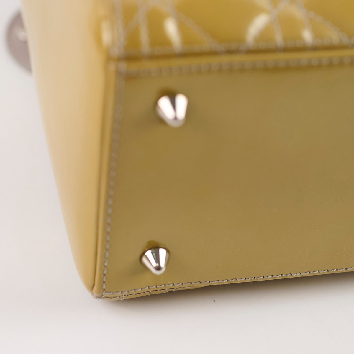 Dior Lady Dior Medium Patent Yellow/Gold - photo 8