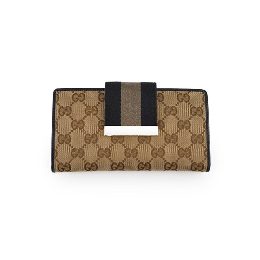 Gucci Canvas Long Wallet GG Supreme Brown - photo 1