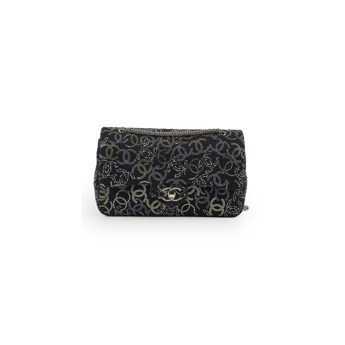 Chanel Medium/large Classic Flap CC Crystal Tweed Black - photo 1