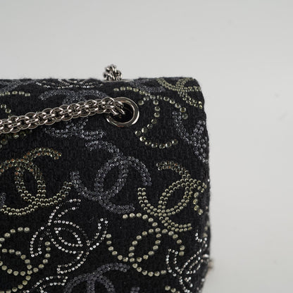 Chanel Medium/large Classic Flap CC Crystal Tweed Black - photo 7