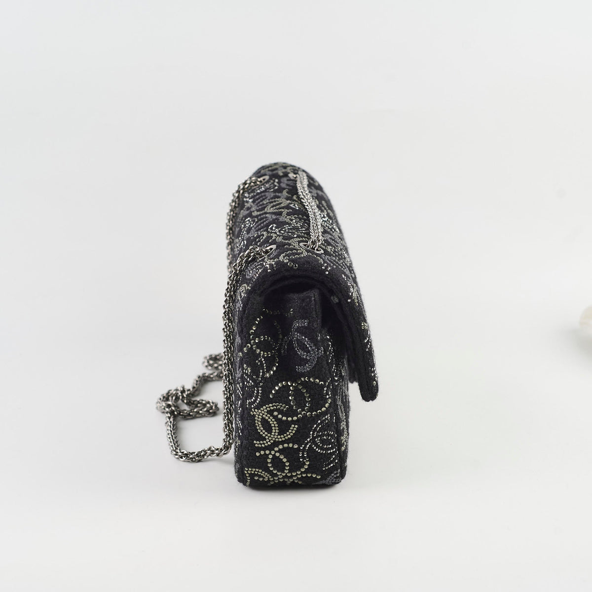 Chanel Medium/large Classic Flap CC Crystal Tweed Black - photo 3