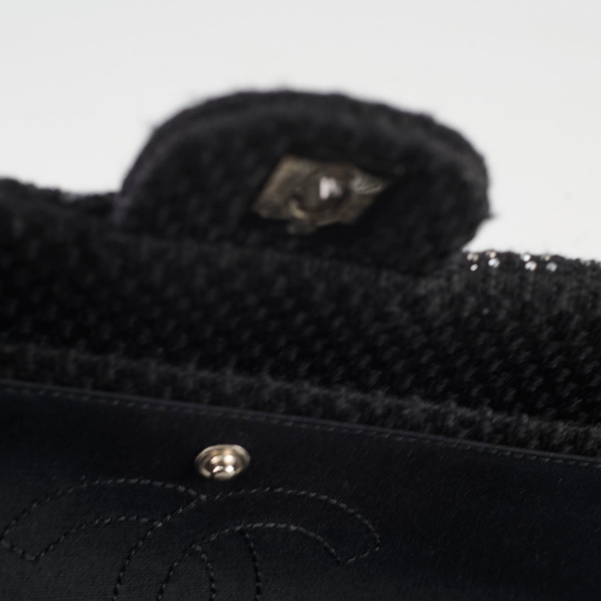 Chanel Medium/large Classic Flap CC Crystal Tweed Black - photo 11