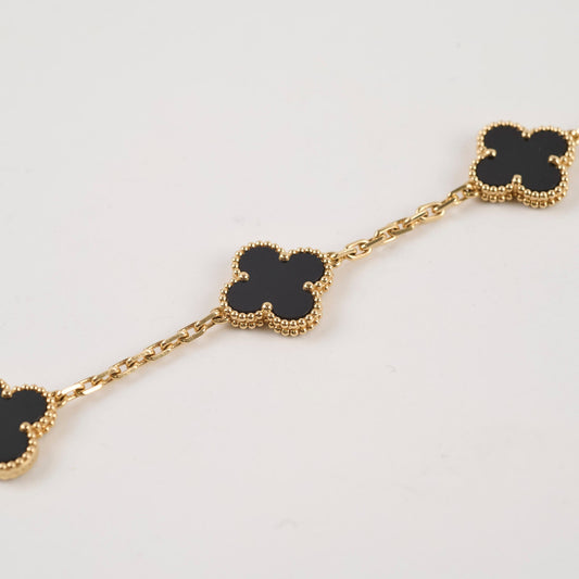Van Cleef & Arpels Vintage 5 Motifs Onyx Bracelet 2024 - photo 2
