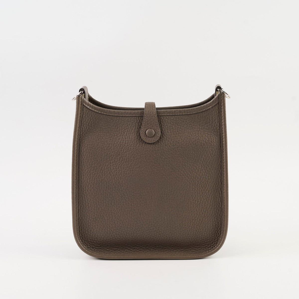 Hermes Mini Evelyne Clemence Gris Meyer - Stamp D - photo 2