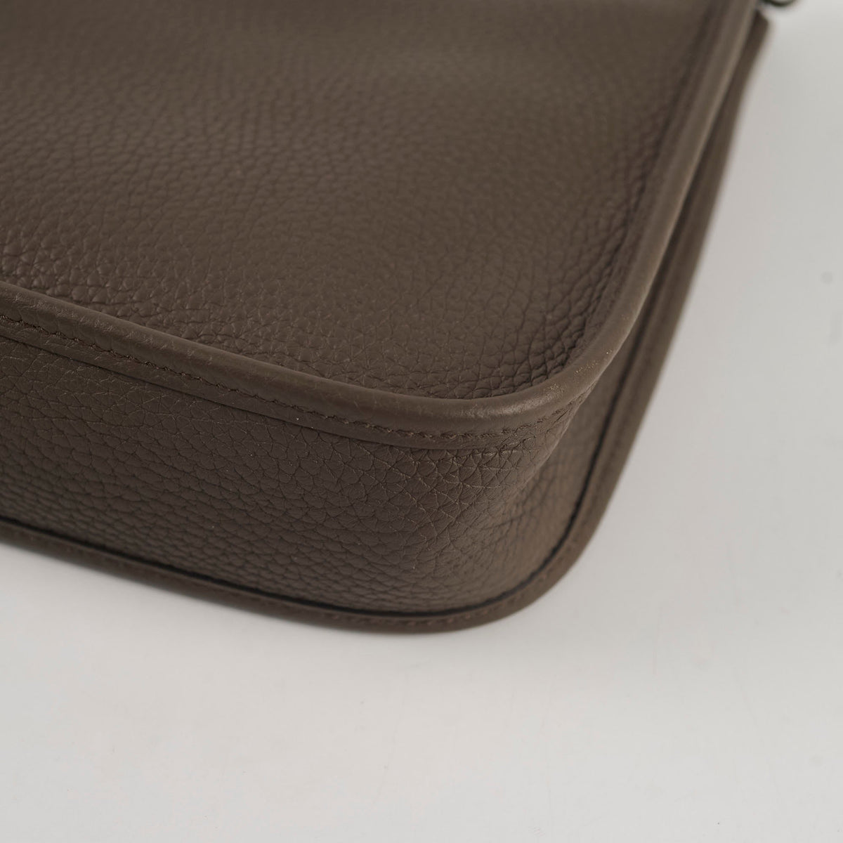 Hermes Mini Evelyne Clemence Gris Meyer - Stamp D - photo 9