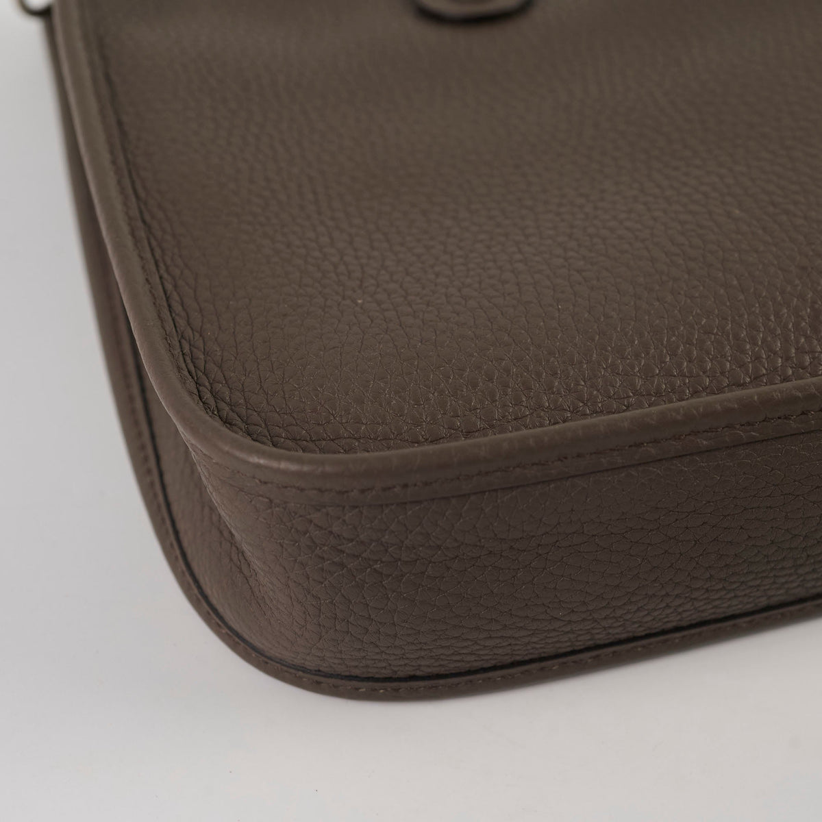 Hermes Mini Evelyne Clemence Gris Meyer - Stamp D - photo 7