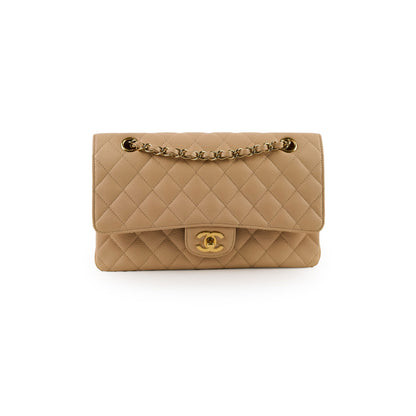 Chanel Medium/Large Caviar Double Classic Flap Beige - photo 1