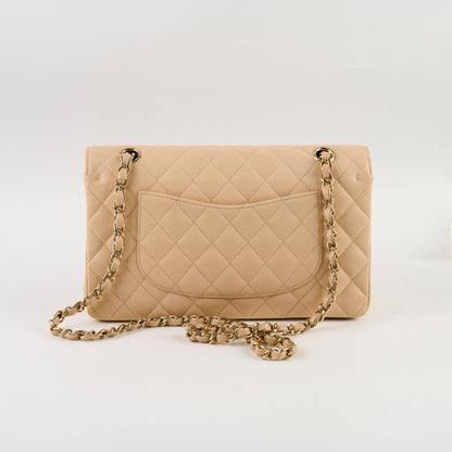Chanel Medium/Large Caviar Double Classic Flap Beige - photo 3