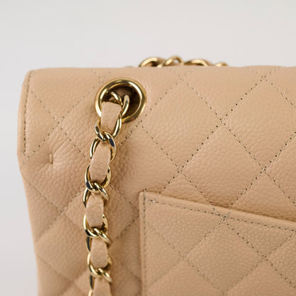 Chanel Medium/Large Caviar Double Classic Flap Beige - photo 5
