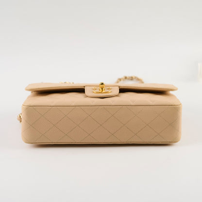 Chanel Medium/Large Caviar Double Classic Flap Beige - photo 4