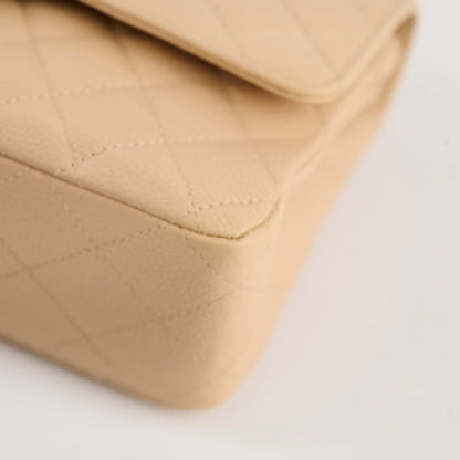Chanel Medium/Large Caviar Double Classic Flap Beige - photo 18