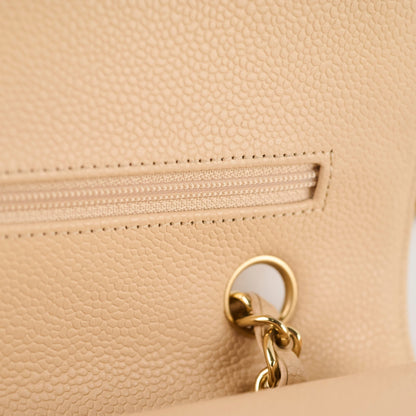 Chanel Medium/Large Caviar Double Classic Flap Beige - photo 9