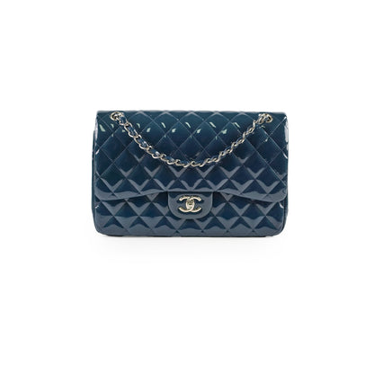 Chanel Jumbo Classic Double Flap Patent Dark Blue - photo 1