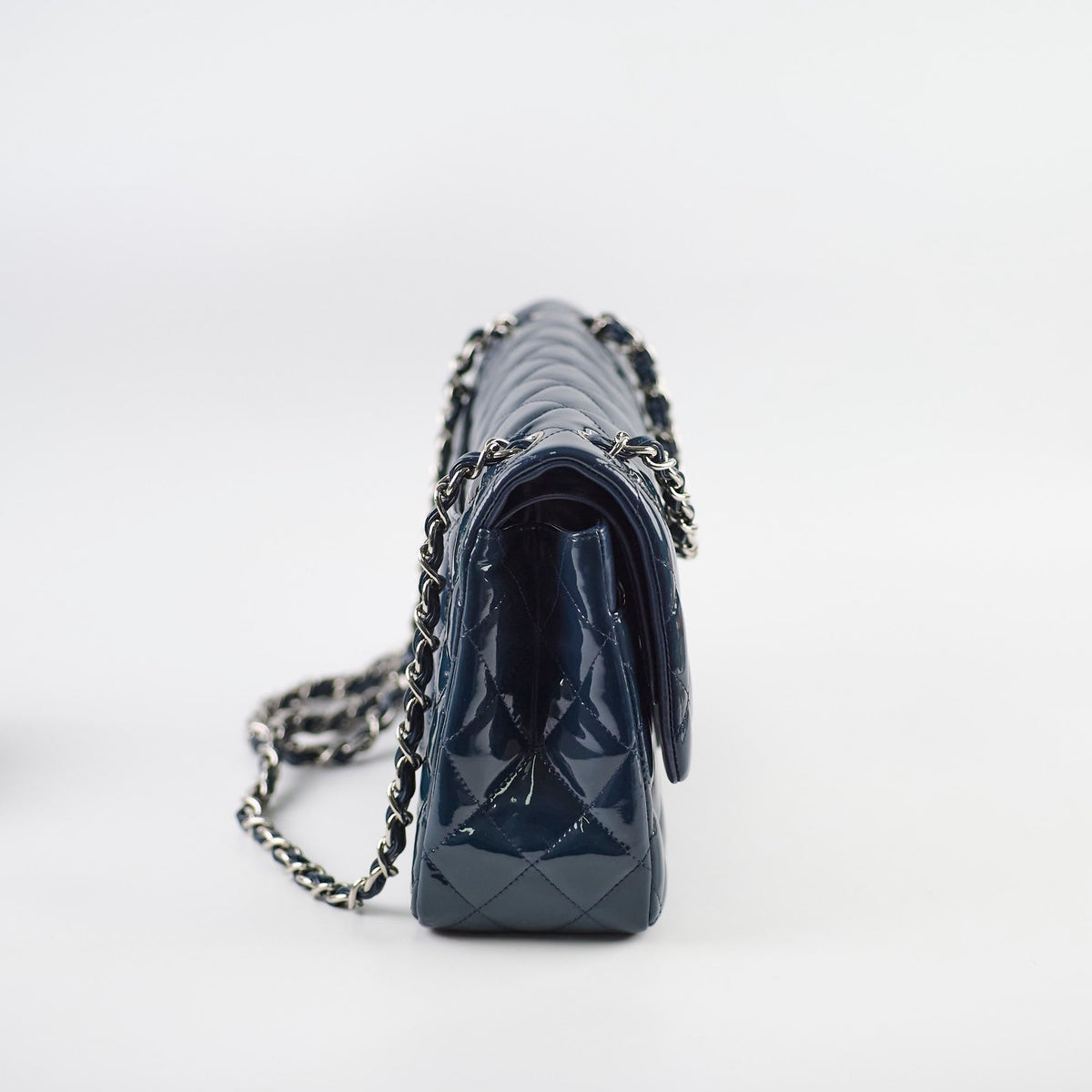 Chanel Jumbo Classic Double Flap Patent Dark Blue - photo 2