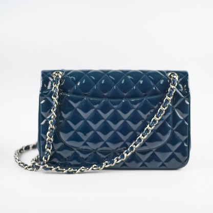 Chanel Jumbo Classic Double Flap Patent Dark Blue - photo 3