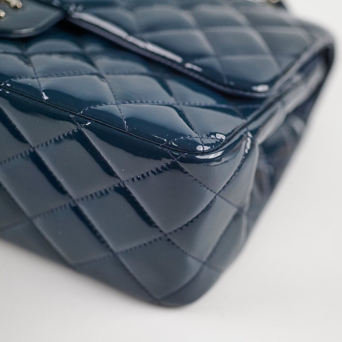Chanel Jumbo Classic Double Flap Patent Dark Blue - photo 17