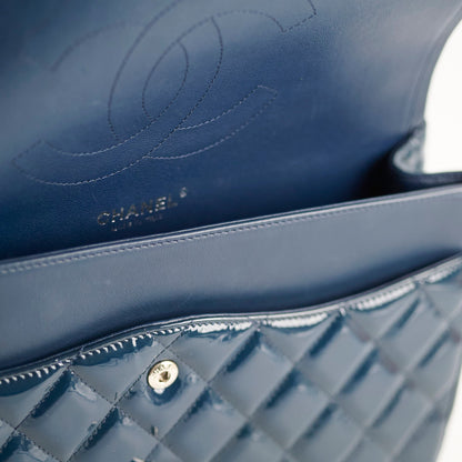 Chanel Jumbo Classic Double Flap Patent Dark Blue - photo 12