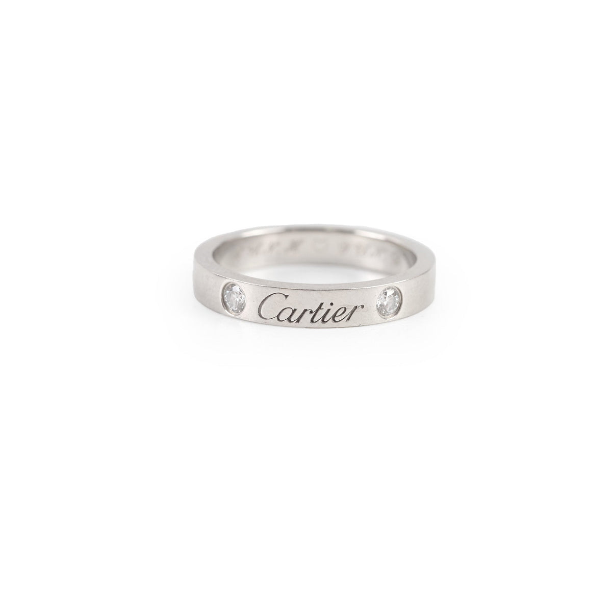 Cartier C De Cartier Wedding Bank, 3mm Width, 2 Diamonds - photo 1