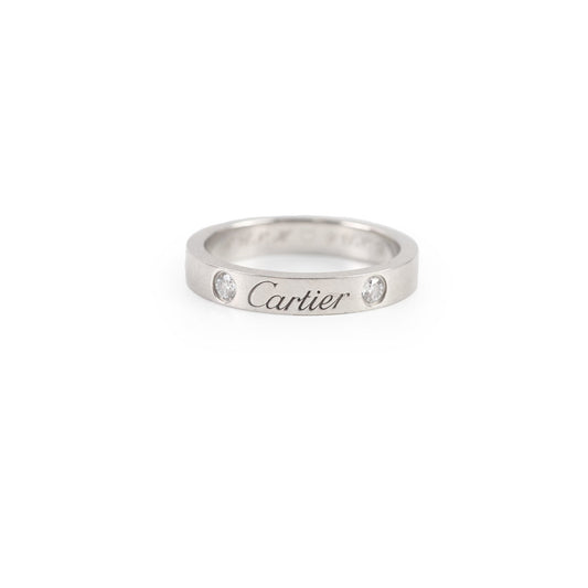 Cartier C De Cartier Wedding Bank, 3mm Width, 2 Diamonds - photo 1