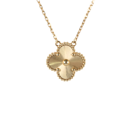 Van Cleef & Arpels Vintage Alhambra Guilloche Necklace Yellow Gold 2023 - photo 1