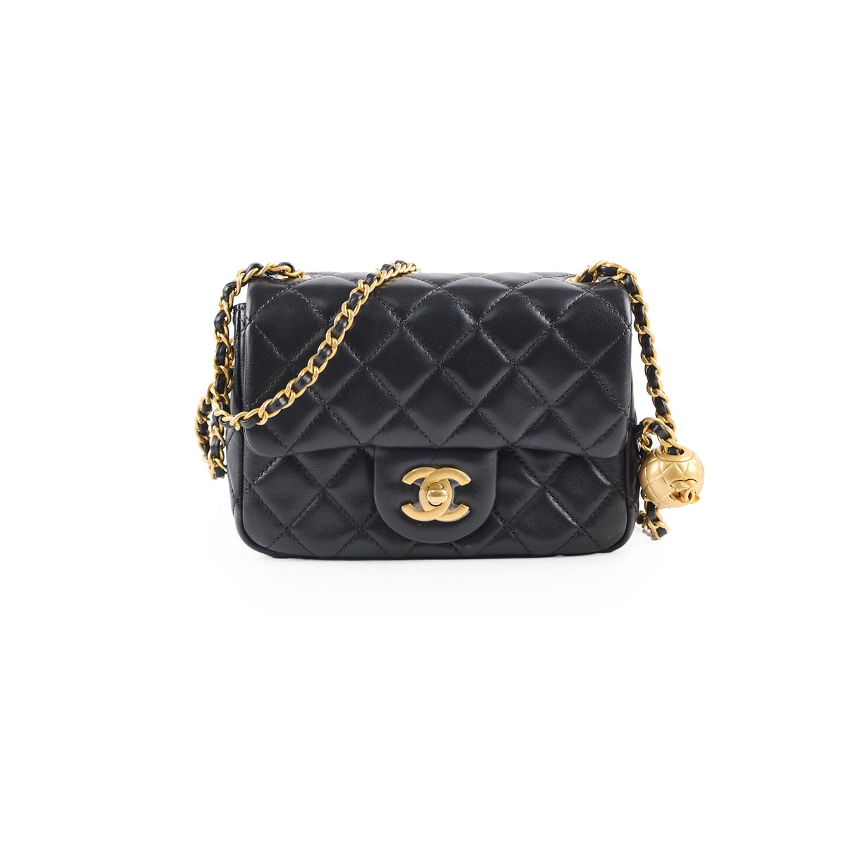 Chanel Pearl Crush Square Mini Black Lambskin GHW - photo 1