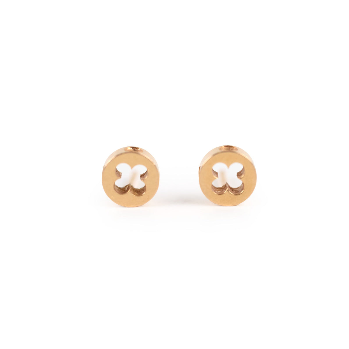 Louis Vuitton Fleur Stud Earrings Pink Gold - photo 1