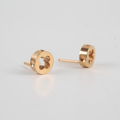 Louis Vuitton Fleur Stud Earrings Pink Gold - photo 2