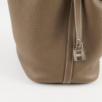 Hermes Picotin 18 Etoupe SHW A Stamp - photo 6