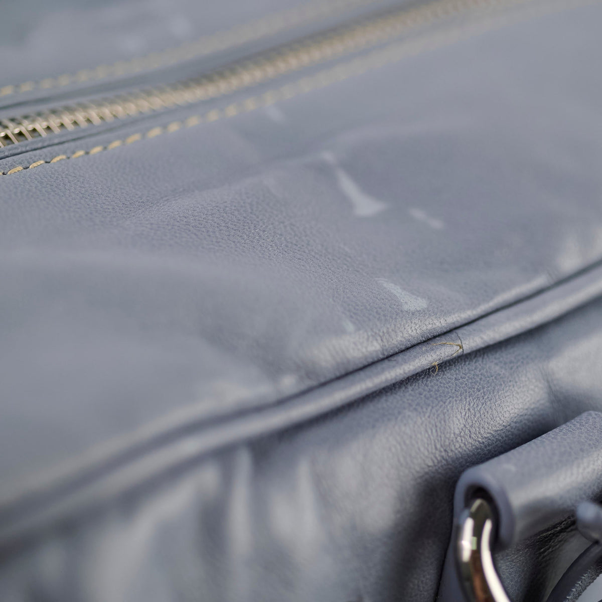 Prada Nappa Antique Bowling Bag Light Blue - photo 8